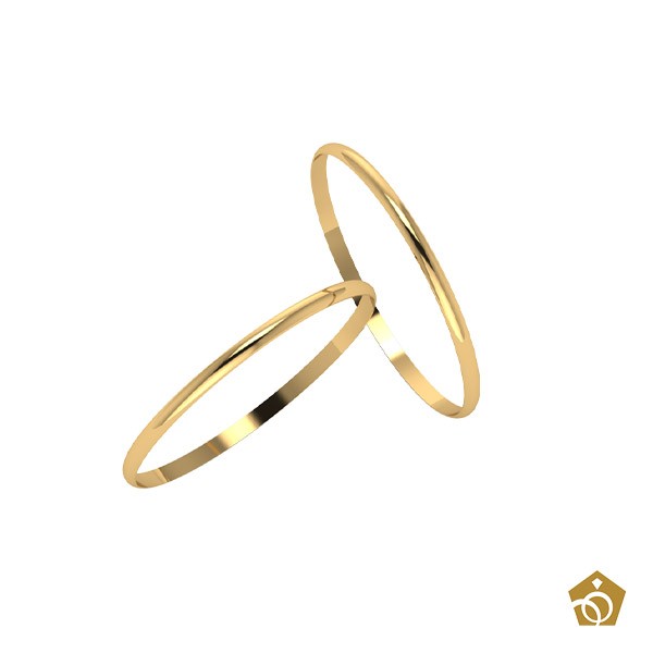 Aliança Tradicional Ouro 18k | 1 Grama (par)